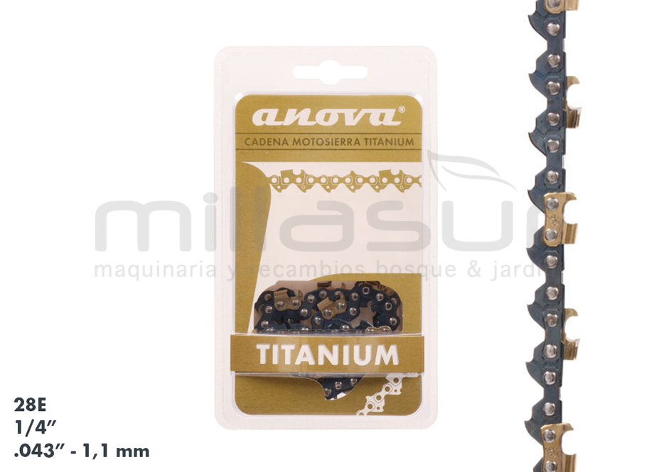 CADENA ANOVA TITANIUM 1/4" - .043" - 28 E