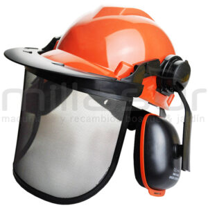 CASCO FORESTAL CON PANTALLA Y AURICULARES