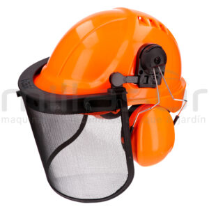 CASCO FORESTAL CON PANTALLA Y AURICULARES