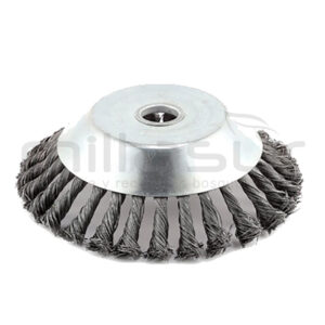 CABEZAL LIMPIEZA CON CEPILLO METALICO PARA DESBROZADORAS 200mm – 25,4 (con arandela reductora 20mm)