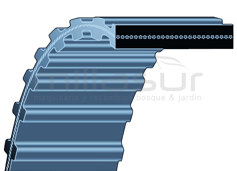 CORREA DENTADA POR 2 CARAS 1912-DS8M-25 CORTE 25x1912 ADAPTABLE A AL-KO T23-125.4 HDV2