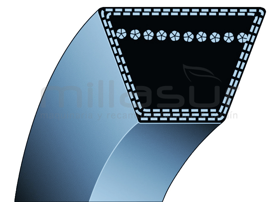 CORREA TRACCIÓN 12,7x1794 ADAPTABLE A JOHN DEERE G15, GS25, GS30, GS45 ...