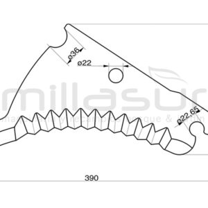 CUCHILLA DE EMPACADORA ADAPTABLE A DEUTZ BM578, BM598, FM225, … CUCHILLA DE EMPACADORA ADAPTABLE A DEUTZ BM578, BM598, FM225, …
