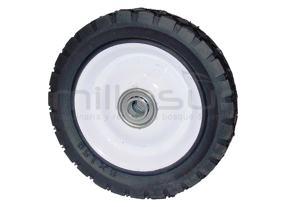 RUEDA GOMA LLANTA MET. COJINETE (175x35mm. 12,7)