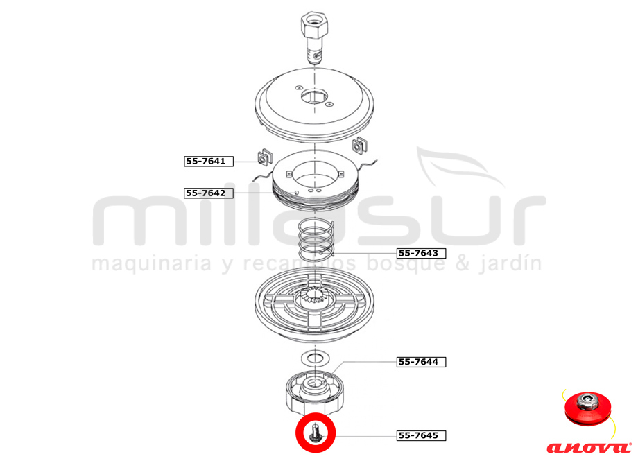 TORNILLO POMO CABEZAL PT130 ( 55-764) TORNILLO POMO CABEZAL PT130 ( 55-764)