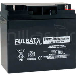 BATERIA CICLICA AGM FPC12-20 12V 20 Ah.( 181,5 x 76,5 x 167,5 )