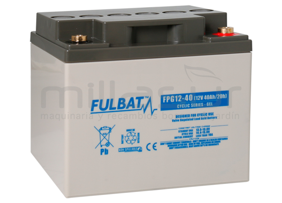 BATERIA CICLICA GEL FPG12-40 12V 40,8 Ah.( 197 x 165 x 170 )