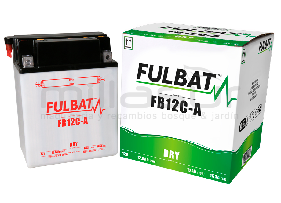 BATERIA MOTO FB12C-A 12V ACIDO 12 Ah (134 x 80 x 175) -DER.