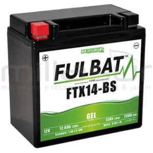 BATERIA MOTO FTX14-BS 12V LIBRE MANTENIMIENTO 12.6Ah (150 x 87 x 145) -DER.