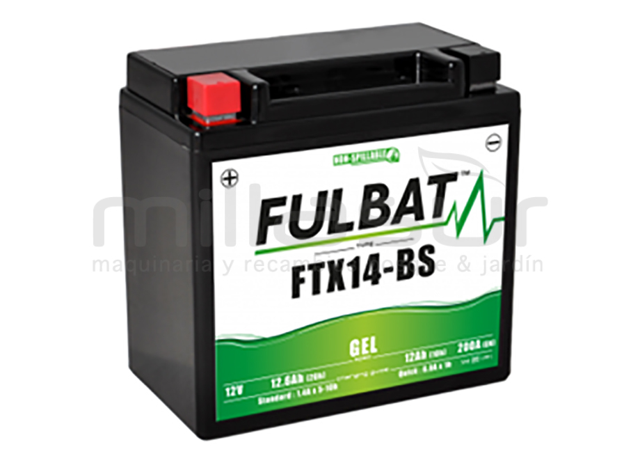 BATERIA MOTO FTX14AH-BS 12V LIBRE MANTENIMIENTO 12Ah (135 x 90 x 167) -DER.