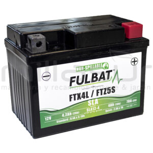 BATERIA MOTO FTX4L-BS 12V SLA 4.2Ah (113 x 70 x 85 ) +DER.