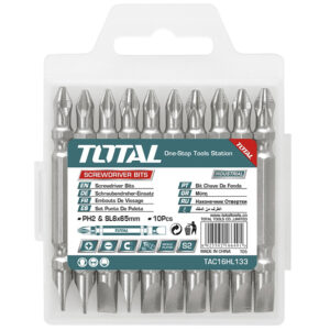 BLISTER 10 PCS PUNTERAS DOBLES DESTORNILLADOR PH2 – SL6 MAGNETICAS
