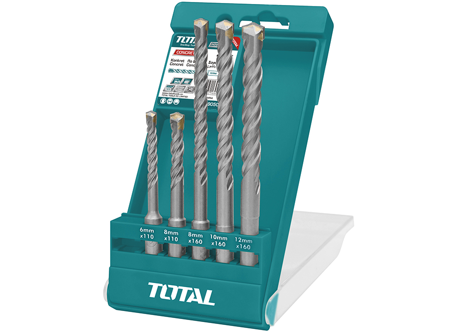 BLISTER RIGIDO 5 BROCAS SDS PLUS MARTILLO (6x110, 8x110, 10x110, 10x160, 12x160)