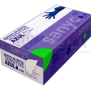 CAJA DE 100 GUANTES NITRILO SENSITIVE AZUL – TALLA S