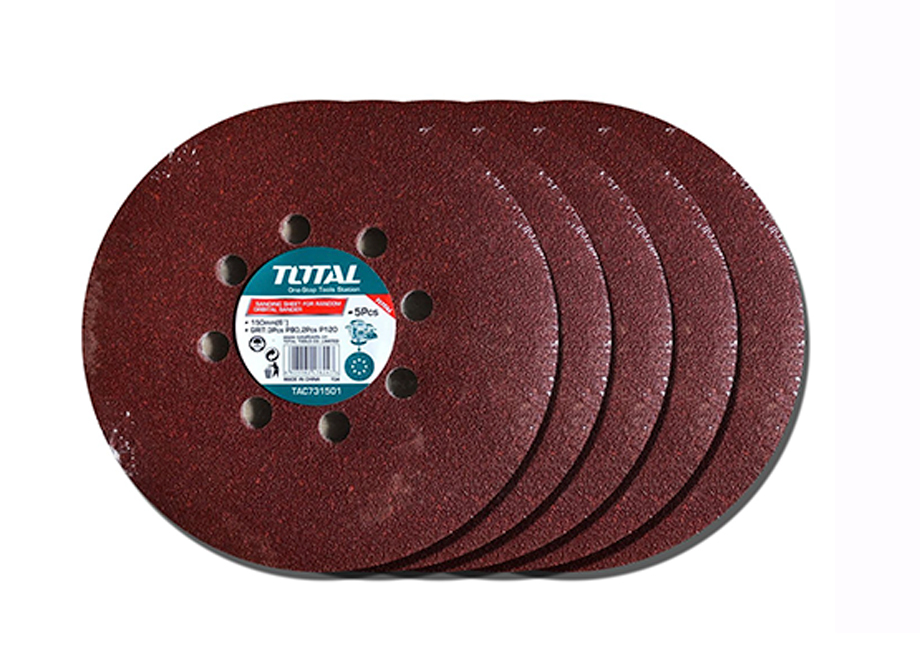 CONJUNTO 5 LIJAS ADAPTABLES A TF2041501 TF2041506 (3xP80 - 2xp120) reemplaza a TAC731501