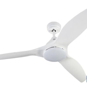 Ventilador de techo blanco con 3 aspas y luz led | Motor DC (bajo consumo) y potencia de 55 W